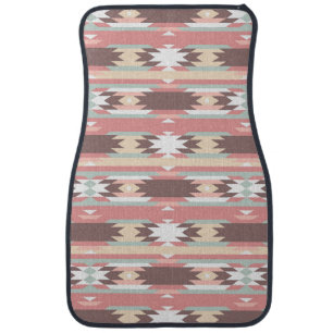 Geometric pattern in aztec style 2 car mat
