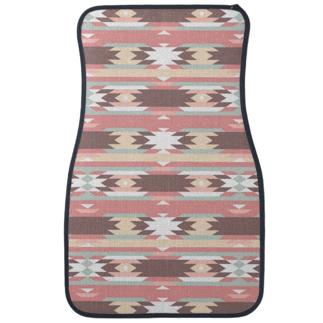 Geometric pattern in aztec style 2 car mat (Front)