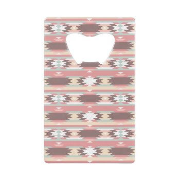 Geometric Pattern In Aztec Style 2 Credit Card Bottle Opener by boutiquey at Zazzle