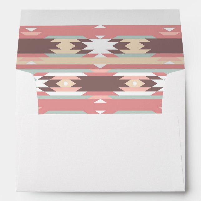 Geometric pattern in aztec style 2 envelope (Back (Bottom))