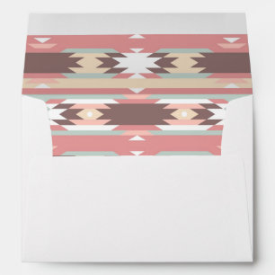 Geometric pattern in aztec style 2 envelope
