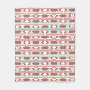 Geometric pattern in aztec style 2 fleece blanket