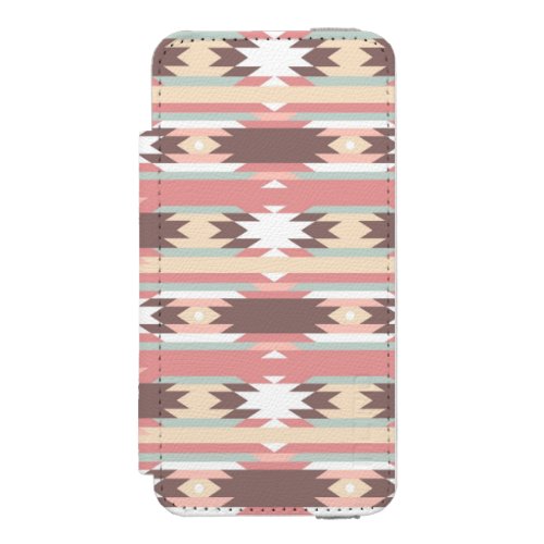 Geometric pattern in aztec style 2 iPhone SE55s wallet case