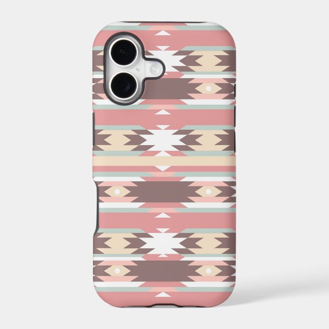 Geometric pattern in aztec style 2 iphone case (Back)