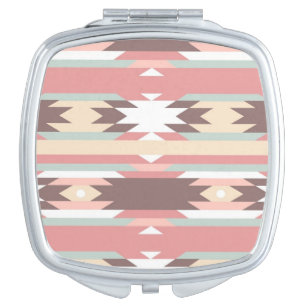 Geometric pattern in aztec style 2 mirror for makeup