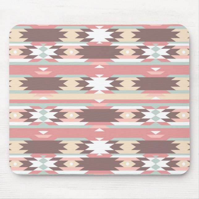 Geometric pattern in aztec style 2 mouse pad (Front)