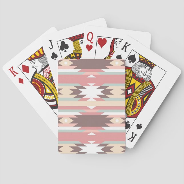 Geometric pattern in aztec style 2 poker cards (Back)