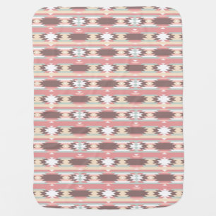 Geometric pattern in aztec style 2 receiving blanket