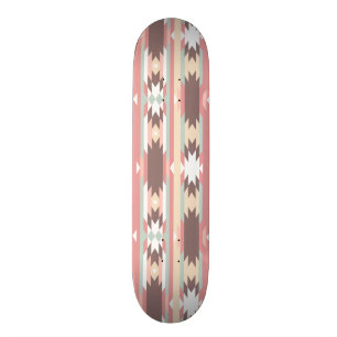 Geometric pattern in aztec style 2 skateboard deck