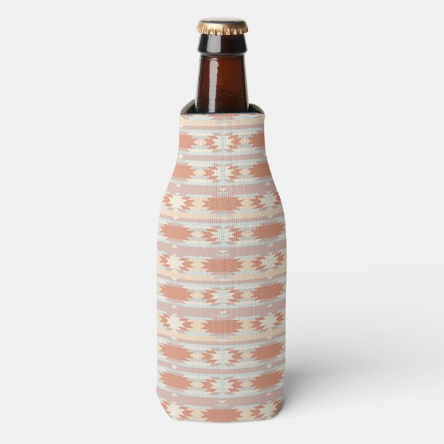 Geometric pattern in aztec style 3 bottle cooler (Bottle Front)