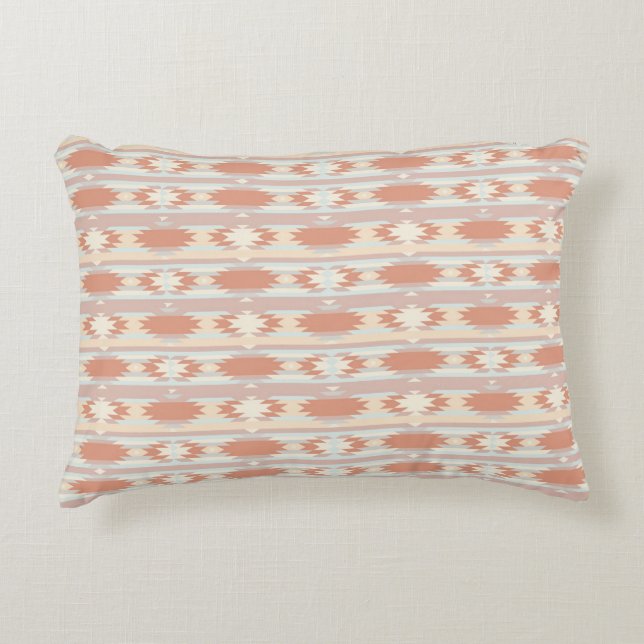 Geometric pattern in aztec style 3 decorative pillow (Front)