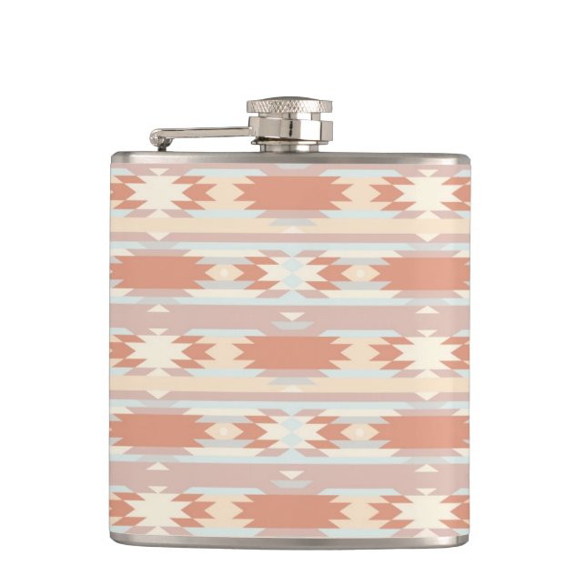 Geometric pattern in aztec style 3 flask (Front)