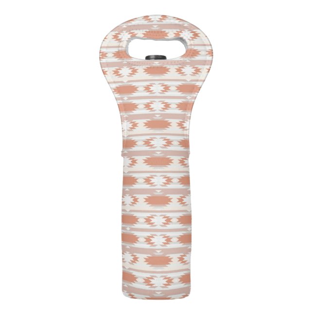 Geometric pattern in aztec style 3 wine bag (Front)