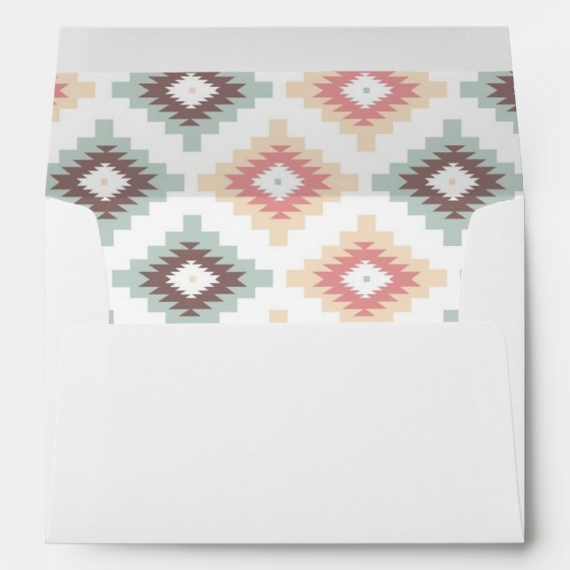 Geometric pattern in aztec style envelope (Back (Bottom))