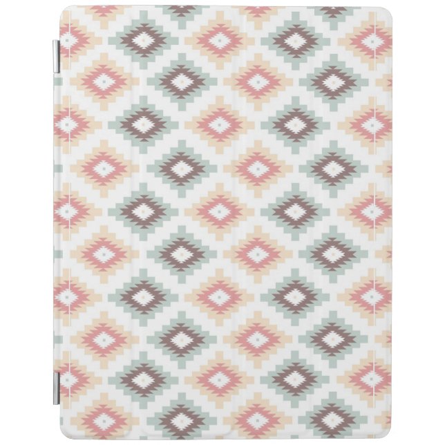 Geometric pattern in aztec style iPad smart cover (Front)