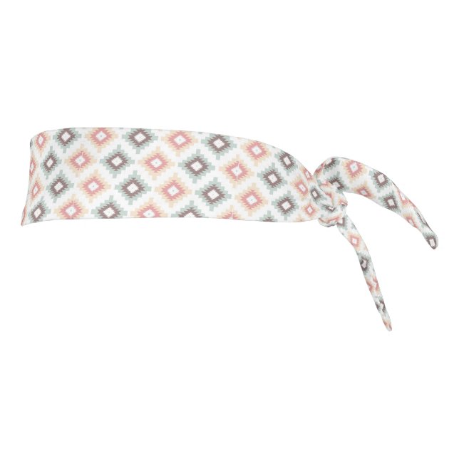 Geometric pattern in aztec style tie headband (Rotate 90)