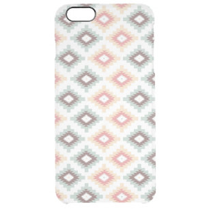 Geometric pattern in aztec style clear iPhone 6 plus case
