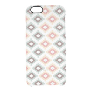 Geometric pattern in aztec style clear iPhone 6/6S case