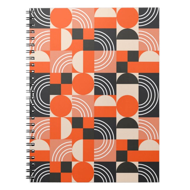 Geometric pattern in bright color blocks.  notebook (Front)