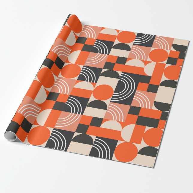 Geometric pattern in bright color blocks.  wrapping paper (Unrolled)