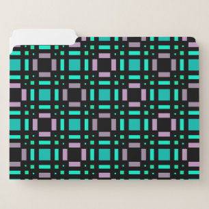 Geometric pattern in green and geometric colors pl file folder