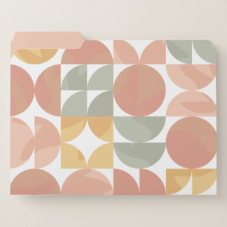 Geometric pattern in pastel color file folder