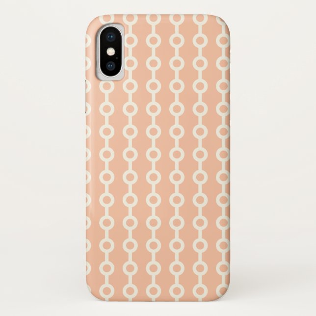 Geometric pattern in peach Case-Mate iPhone case (Back)