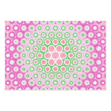 Geometric Pattern In Pink And Green