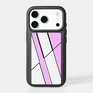 Geometric Pattern in Pink and White iPhone 17 Pro Case
