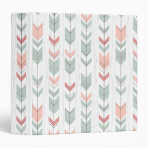 Geometric pattern in retro style 3 ring binder