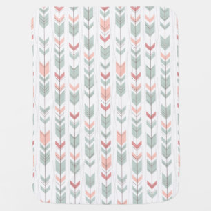 Geometric pattern in retro style baby blanket