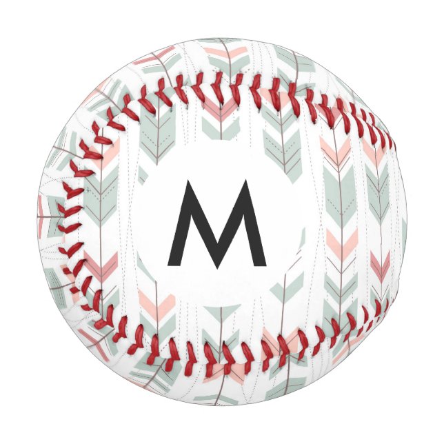 Geometric pattern in retro style baseball (Front Left)