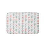 Geometric pattern in retro style bathroom mat