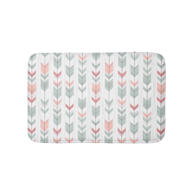 Geometric pattern in retro style bathroom mat (Front)