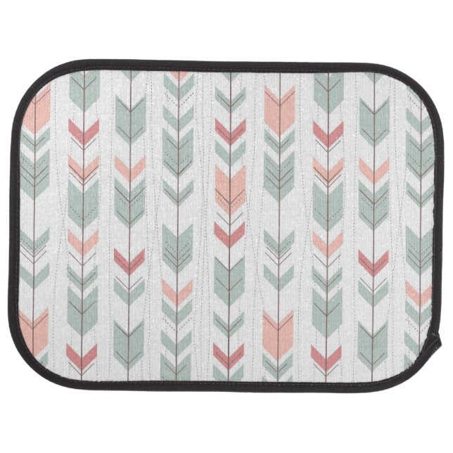 Geometric pattern in retro style car mat (Rear)