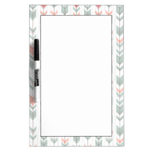 Geometric pattern in retro style dry erase board