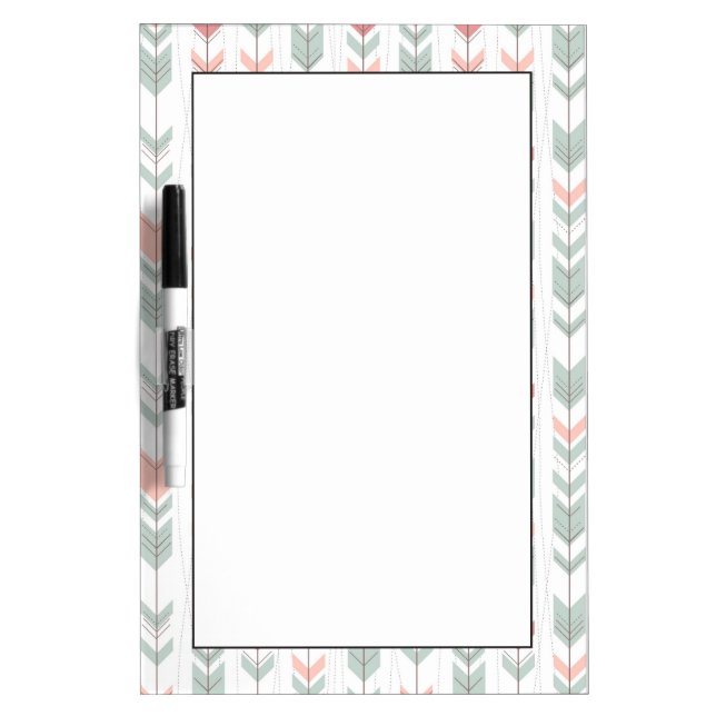 Geometric pattern in retro style dry erase board (Front)