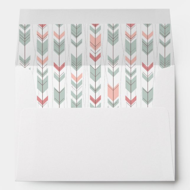 Geometric pattern in retro style envelope (Back (Bottom))