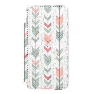 Geometric pattern in retro style iPhone SE/5/5s wallet case