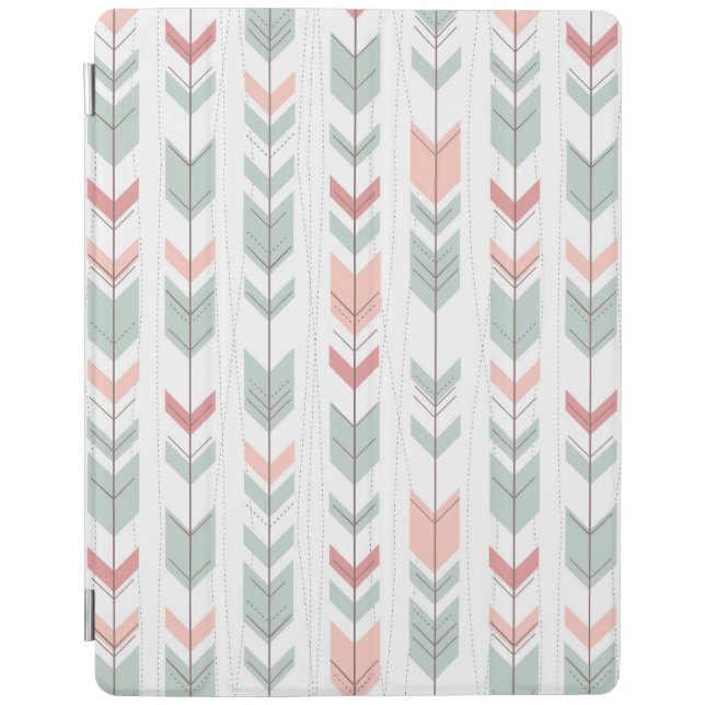 Geometric pattern in retro style iPad smart cover (Front)