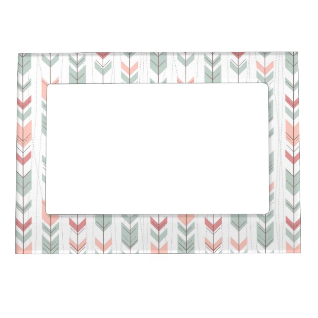 Geometric pattern in retro style magnetic frame (Front)