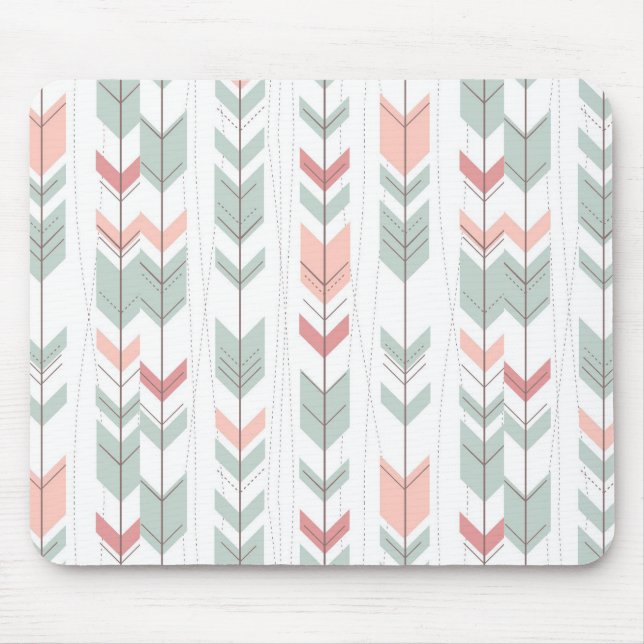 Geometric pattern in retro style mouse pad (Front)