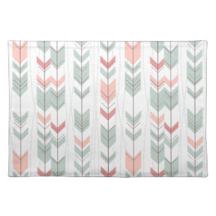 Geometric pattern in retro style placemat