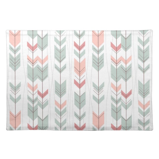 Geometric pattern in retro style placemat (Front)