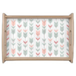 Geometric pattern in retro style serving tray