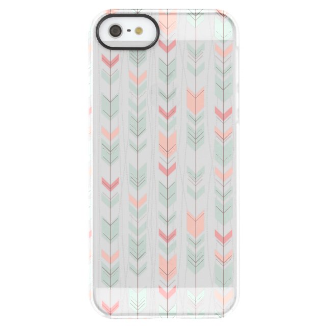 Geometric pattern in retro style uncommon iPhone case (Back)