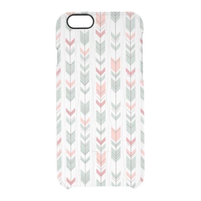 Geometric pattern in retro style uncommon iPhone case (Back)