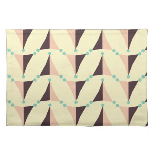Geometric pattern in retro vibe cloth placemat