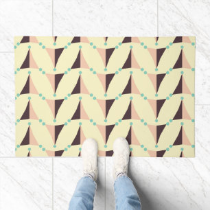 Geometric pattern in retro vibe doormat