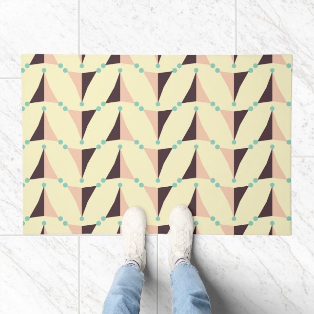 Geometric pattern in retro vibe doormat (Indoor)